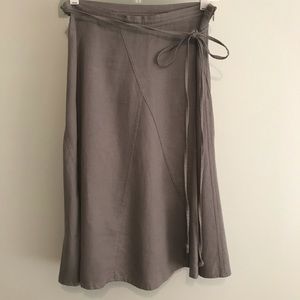 MANGO- wrap maxi skirt dark gray size 4